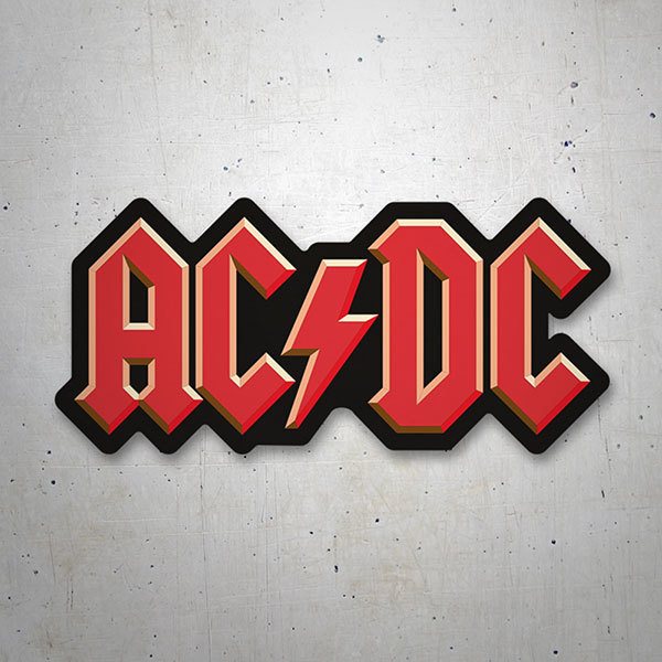 Autocollants: Logotype AC/DC avec &Eacute;clair