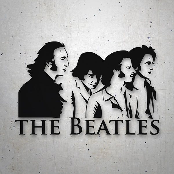 Autocollants: Silhouette de Quatre Membres de The Beatles