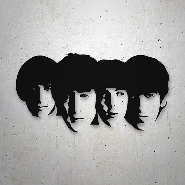 Autocollants: Silhouette des Quatre Membres de The Beatles
