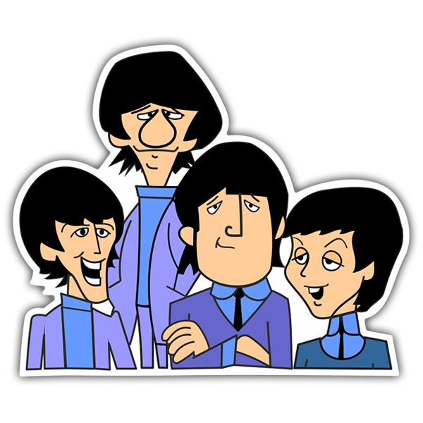Autocollants: Beatles Anim&eacute;s
