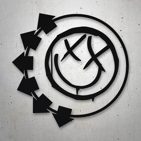 Autocollants: Logo Blink 182 avec Smiley