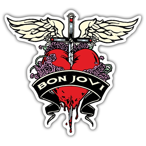 Autocollants: Bon Jovi Coeur