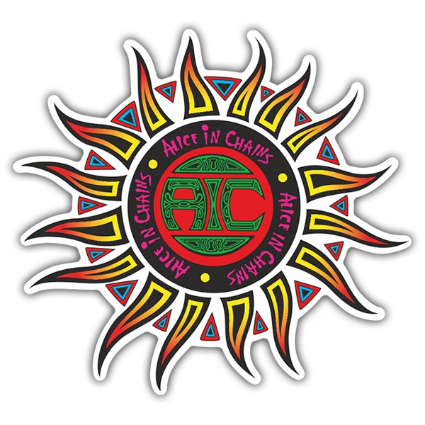 Autocollants: Logo d'Alice In Chains avec Rayons