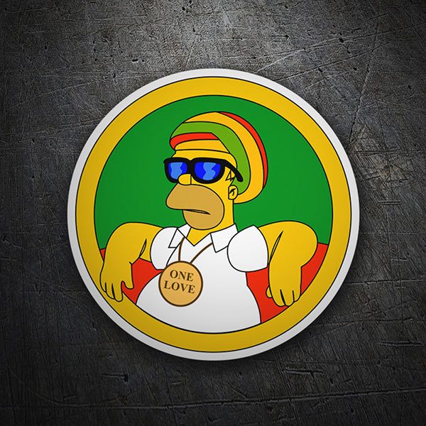 Autocollants: Homer Simpson Reggae 
