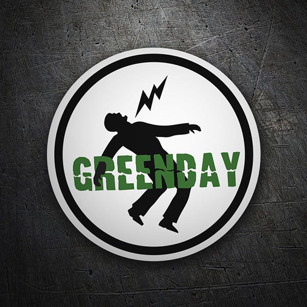 Autocollants: Silhouette de Persona Cayendo con GREENDAY