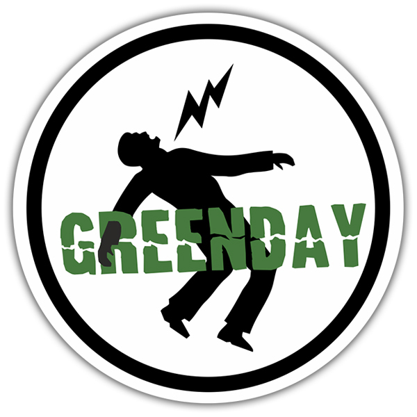 Autocollants: Silhouette de Persona Cayendo con GREENDAY