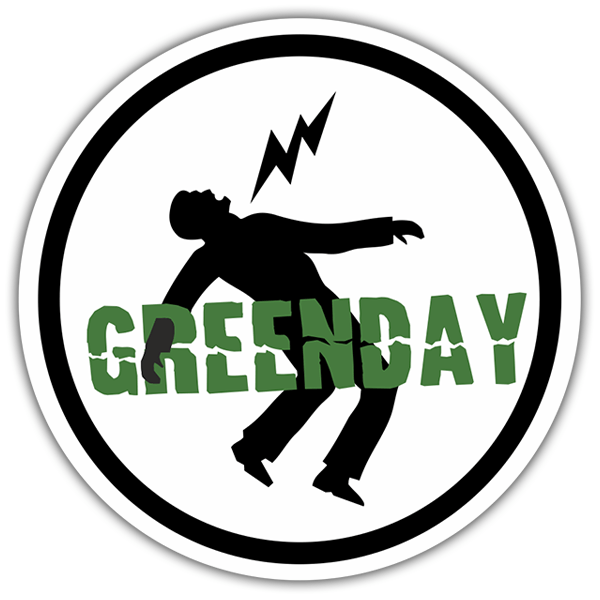 Autocollants: Silhouette de Persona Cayendo con GREENDAY