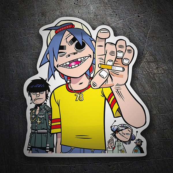 Autocollants: Gorillaz Provocant