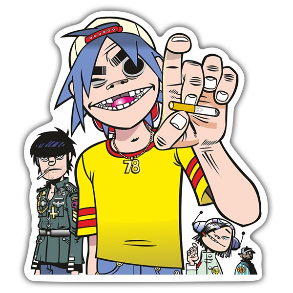 Autocollants: Gorillaz Provocant