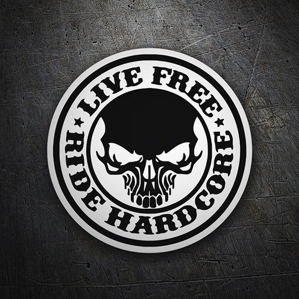 Autocollants: Live Free Ride Hardcore