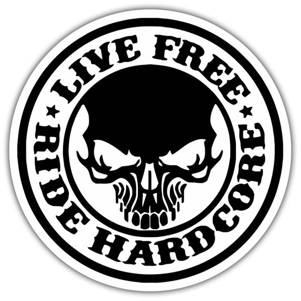 Autocollants: Live Free Ride Hardcore