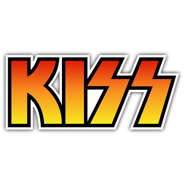 Autocollants: Kiss Logo Couleur