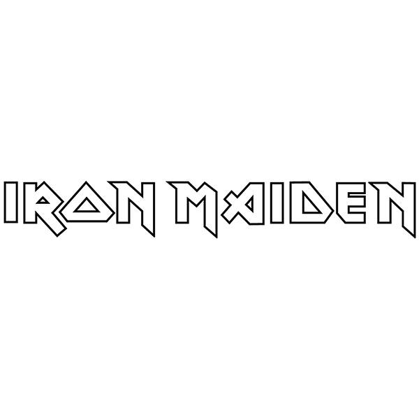 Autocollants: Logo Iron Maiden en Texte Plat