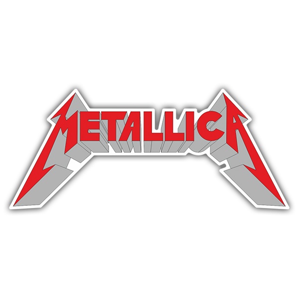 Autocollants: Logotipo Metallica avec Lettres Angulaires