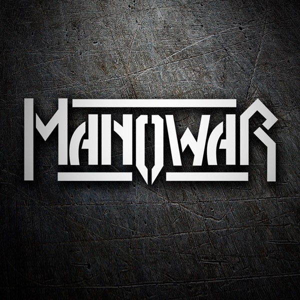 Autocollants: Logo Manowar avec Lettres Stylis&eacute;es