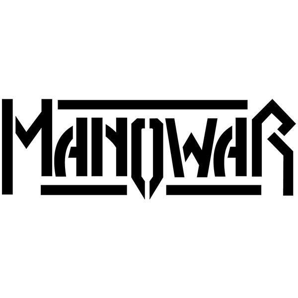 Autocollants: Logo Manowar avec Lettres Stylis&eacute;es