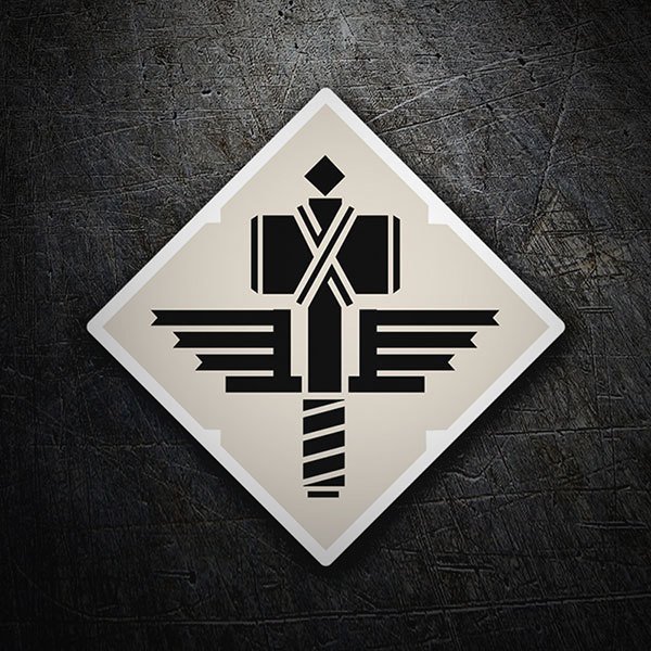 Autocollants: &Eacute;cu de Manowar avec Marteau et Ailes