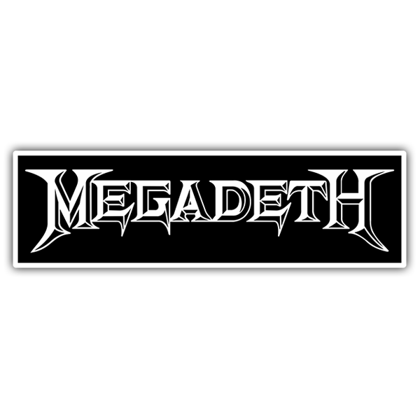 Autocollants: Logo de Megadeth en Estilo Tipogr&aacute;fico Angular