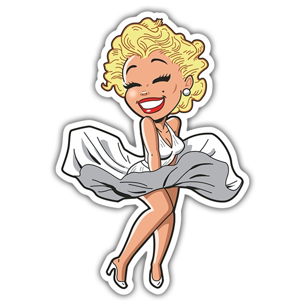 Autocollants: Marilyn Monroe Cartoon