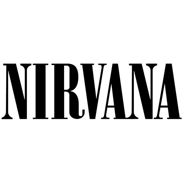 Autocollants: Logo Nirvana avec Texte en Negrita