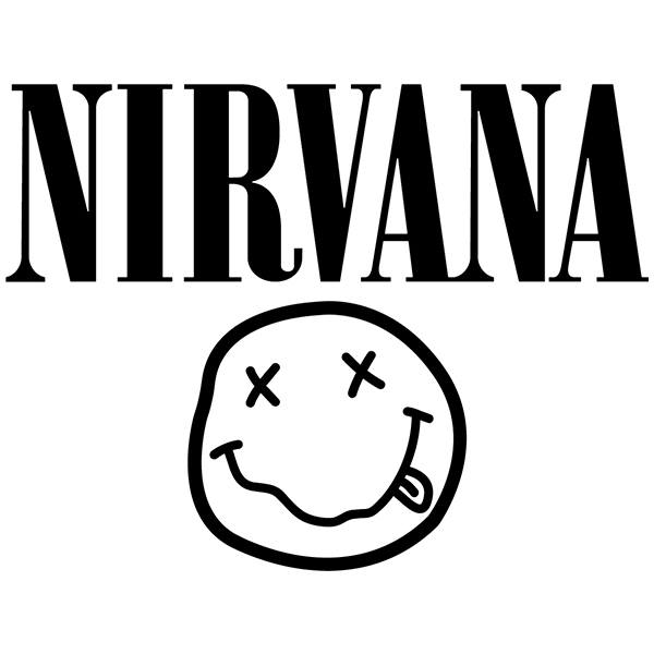Autocollants: Nirvana et Smiley Ivre