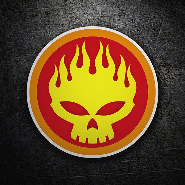 Autocollants: Calavera avec Flammes de The Offspring