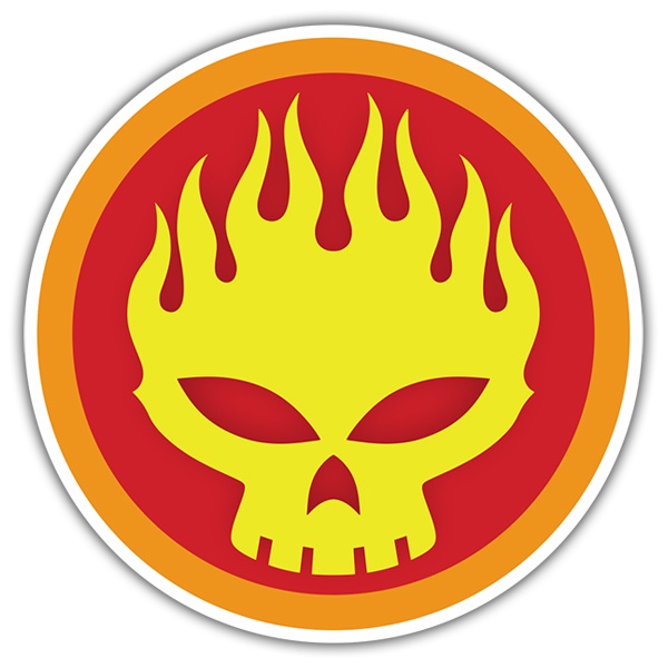 Autocollants: Calavera avec Flammes de The Offspring