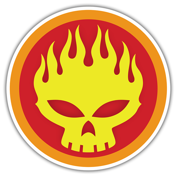 Autocollants: Calavera avec Flammes de The Offspring
