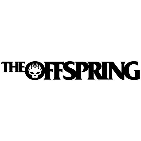 Autocollants: Logo The Offspring avec Calavera et Flammes