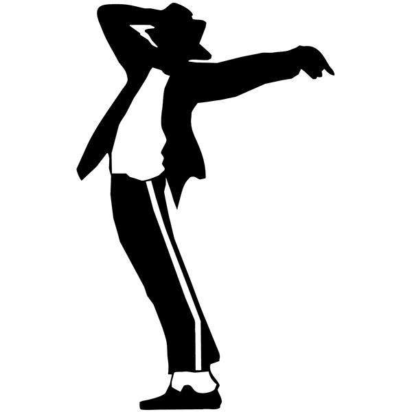 Autocollants: Silueta de Michael Jackson Bailando - Billie Jean