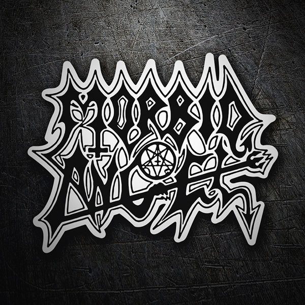 Autocollants: Morbid Angel Noir avec Typographie Distordue