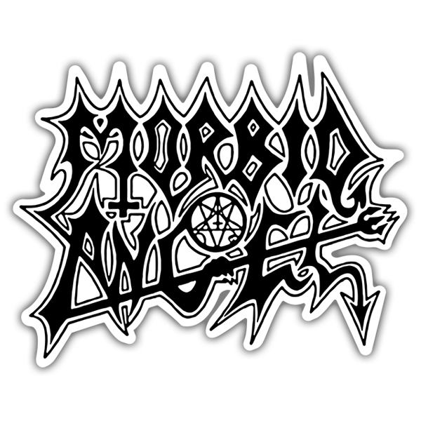 Autocollants: Morbid Angel Noir avec Typographie Distordue
