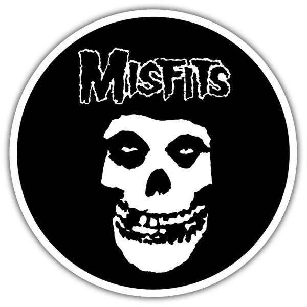 Autocollants: Cr&acirc;ne avec Texte Misfits
