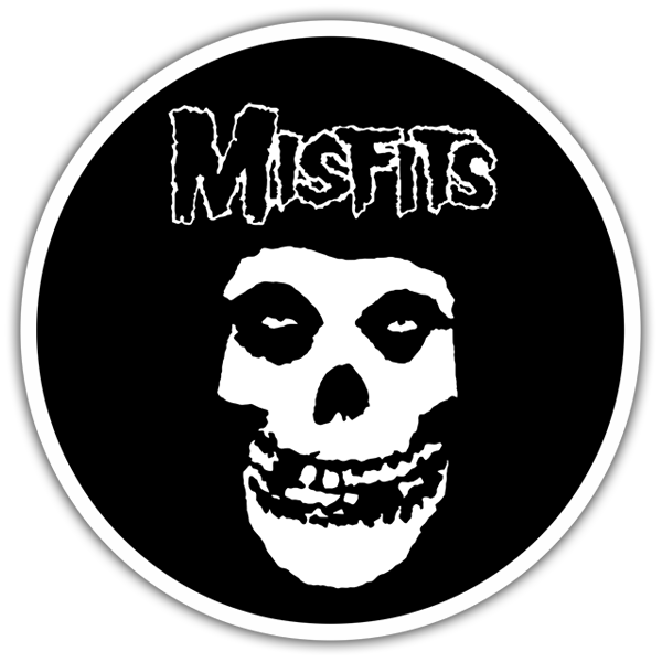 Autocollants: Cr&acirc;ne avec Texte Misfits