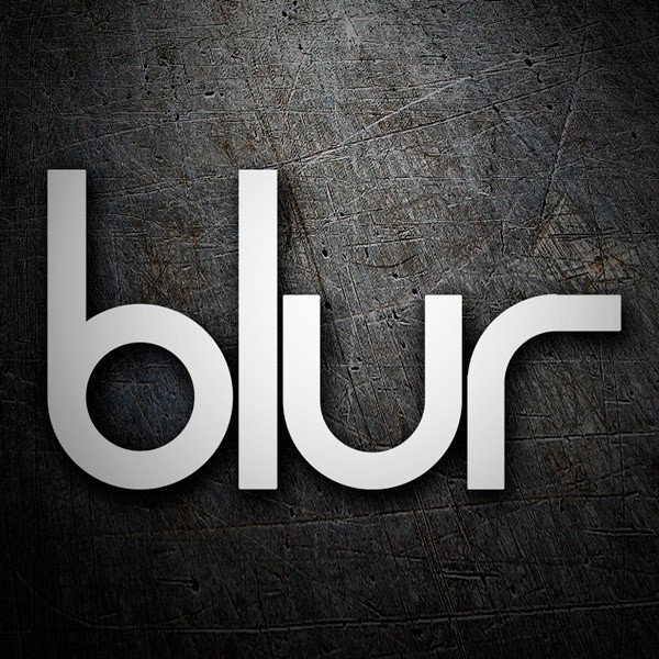 Autocollants: Logo Blur avec Texte Arrondi
