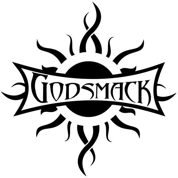 Autocollants: Logo Godsmack avec Effet Circulaire et Rayons