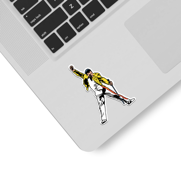 Autocollants: Freddie Mercury avec Veste Jaune