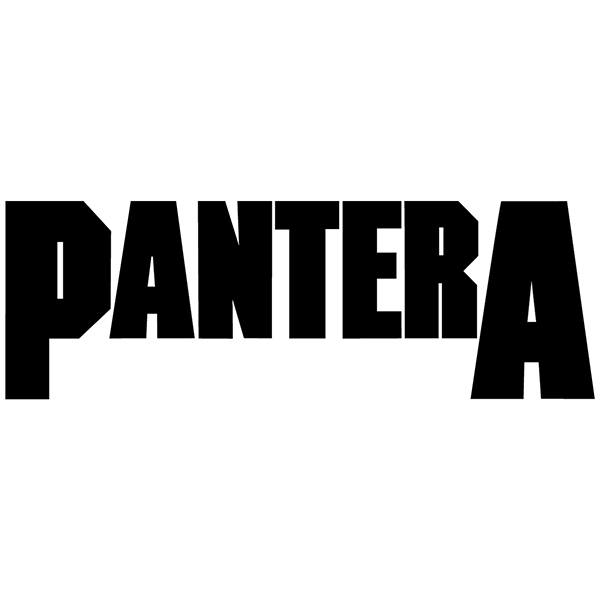 Autocollants: Logotype Pantera avec Texte Centr&eacute;