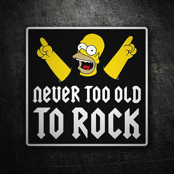 Autocollants: Homer Never too old to rock