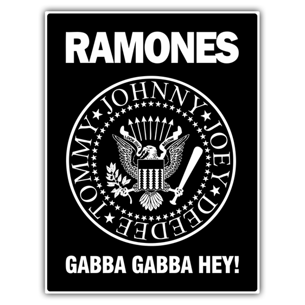 Autocollants: Ramones Gabba Gabba Hey! 0