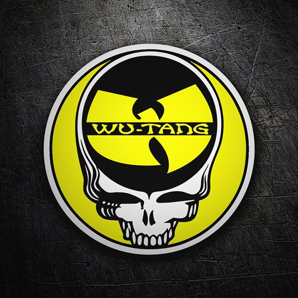 Autocollants: Calavera Estilizada con Logo de Wu-Tang Clan