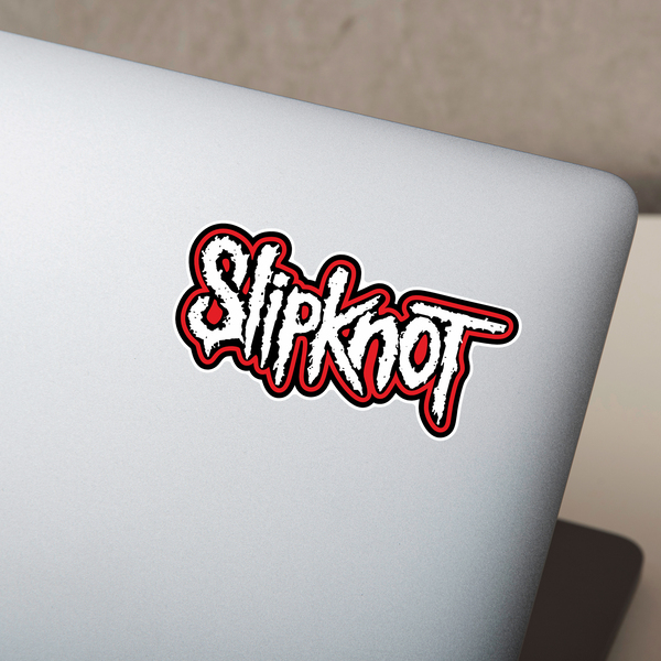 Autocollants: Slipknot avec Typographie Irr&eacute;guli&egrave;re et Us&eacute;e