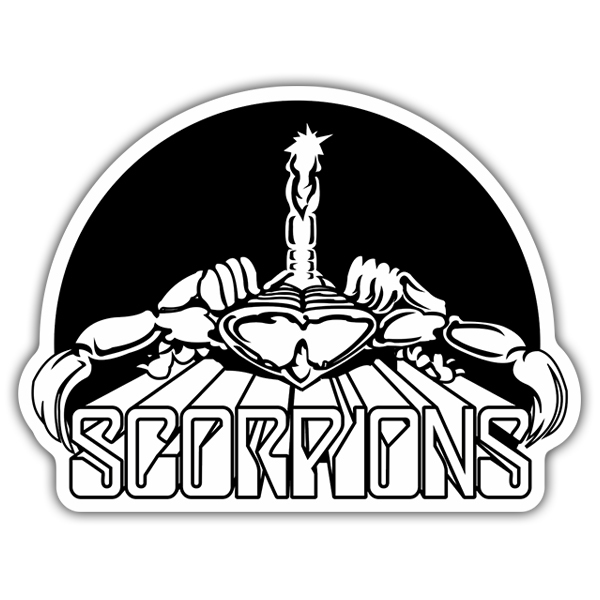 Autocollants: Logo Scorpions avec Scorpion et Trident
