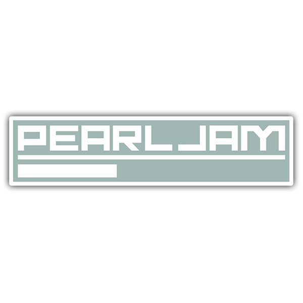 Autocollants: Logo Pearl Jam avec Ligne Inf&eacute;rieure