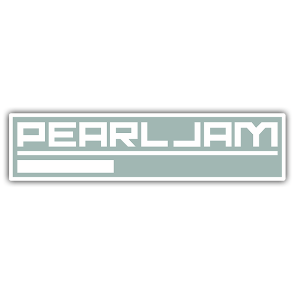 Autocollants: Logo Pearl Jam avec Ligne Inf&eacute;rieure