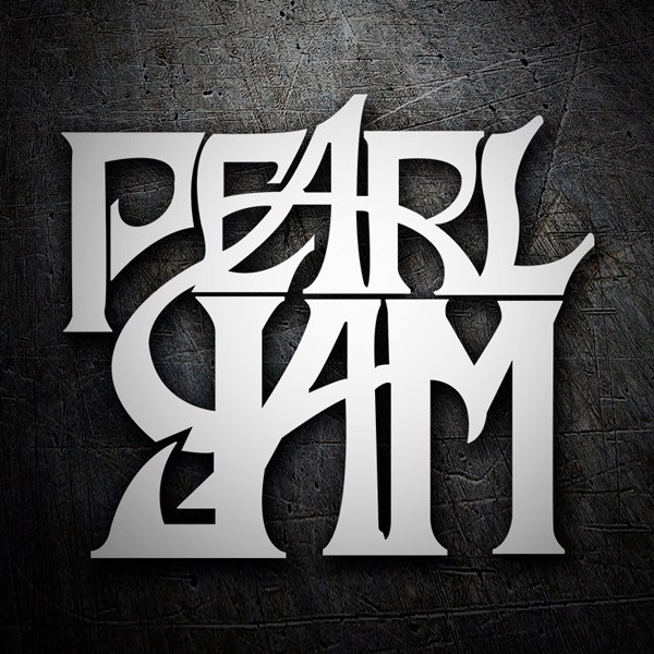 Autocollants: Design de Pearl Jam en Lettres Majuscules