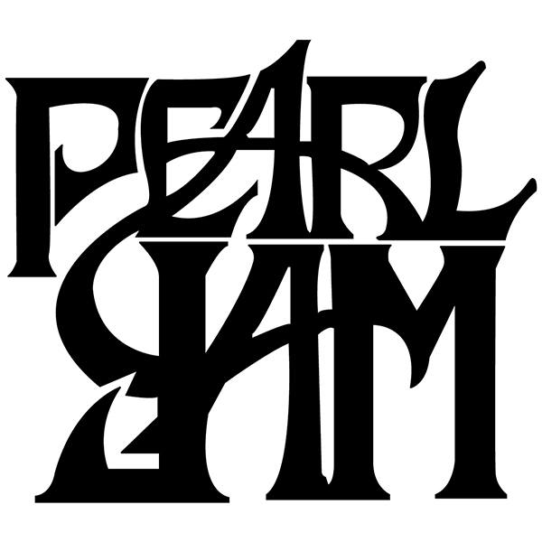Autocollants: Design de Pearl Jam en Lettres Majuscules