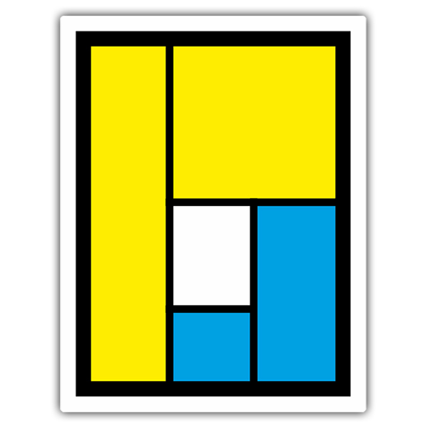 Autocollants: Logo Pearl Jam avec Formes G&eacute;om&eacute;triques