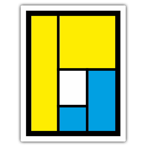 Autocollants: Logo Pearl Jam avec Formes G&eacute;om&eacute;triques