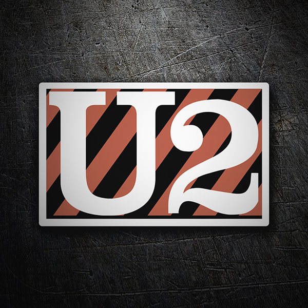Autocollants: U2 en Blanc et Orange